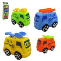 Caminhao construcao a friccao pull back car com 4 pecas na caixa
