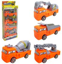 Caminhao construcao a friccao pull back truck construction com 4 pecas na caixa