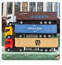 Caminhão Container Miniatura Carreta Brinquedo Truck Carga Engenharia De Veículos