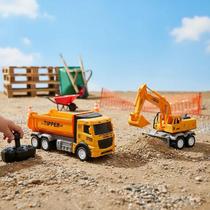 Caminhão Controle Remoto 4 Funções Super Contruction Truck Com Luz