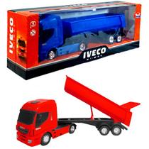Caminhão de Areia Caçamba Brinquedo Iveco Realista 40cm