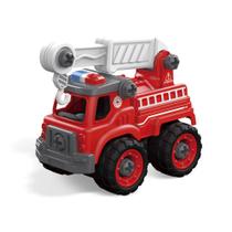 Caminhão de Bombeiro Assembly Firetruck Pimpi com Chave para Montar e Desmontar