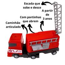 Caminhão De Bombeiro Brinquedo Interativo Articulado Super Frotinha Divplast Caminhão De Bombeiro Brinquedo Interativo Articulado Super Frotinha Divplast