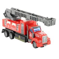 Caminhão de Bombeiro Controle Remoto com luzes Mega City Emergência - BBR TOYS