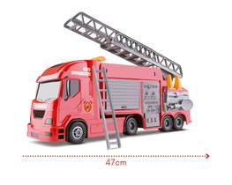 Caminhão de bombeiro de brinquedo grande c/ acessórios pollux-silmar carrinho presente