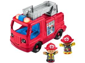 Caminhão de Bombeiro Little People Fisher-Price - Musical Mattel com 2 Bonecos Caminhão de Bombeiro Little People Fisher-Price - Musical Mattel com 2 Bonecos