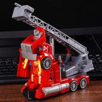 Caminhão de Bombeiro Transformers com Escada Jato de Agua - Fungame