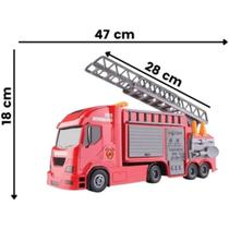 Caminhão de bombeiros brinquedo infantil com escada móvel Caminhão de bombeiros brinquedo infantil com escada móvel