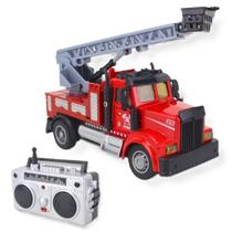 Caminhão de Bombeiros com Controle Remoto com Luzes Quatro Direções Fire Truck - LOJA DIGITAL MARCO FERRARI ENVIO