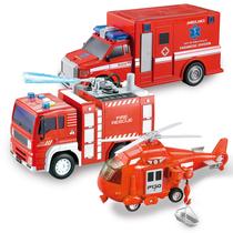 Caminhão de bombeiros de brinquedo JOYIN Toddler Fire Engine com luzes e sons