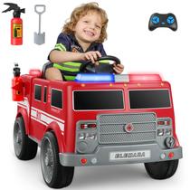Caminhão de Bombeiros Elétrico Infantil ELEMARA 12V com Controle Remoto e Bluetooth