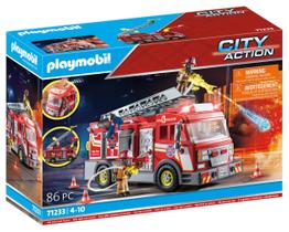 Caminhão de Bombeiros Playmobil com Acessórios e 2 Bonecos