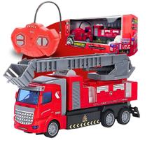 Caminhão De Bombeiros Truck Grande Com Controle Remoto