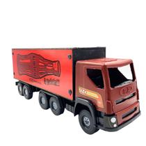 Caminhão De Brinquedo Carreta Brinquedo Vermelho C/ Baú 1 Un