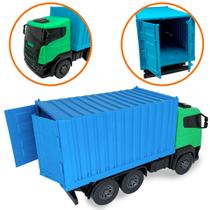 Caminhão de Brinquedo Carrinho Infantil Caçamba Basculante Baú Container e Lixo Reciclado Resistente Alta Qualidade