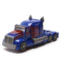 Caminhão de Brinquedo Carrinho Vira Robô Transformers 2 em 1 Com Som e Luz a Pilha - D TOYS