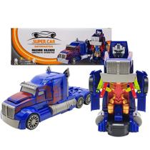 Caminhão de Brinquedo Carrinho Vira Robô Transformers 2 em 1 Com Som e Luz a Pilha - Toys