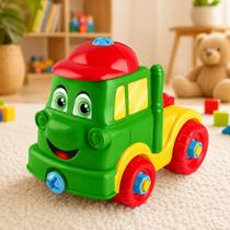 Caminhão de Brinquedo Cebolinha Infantil Colorido Educativo Diversão Crianças Coordenação Motora Faz de Conta Resistente