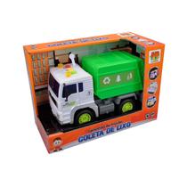 Caminhão de Brinquedo Coleta de Lixo de Fricção - DM Toys