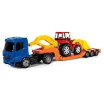 Caminhão de Brinquedo Com Trator Infantil Superfrota Poliplac