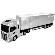 Caminhão De Brinquedo Grande 1:30 Iveco Realista S-way Baú - Usual Brinquedos Caminhão De Brinquedo Grande 1:30 Iveco Realista S-way Baú - Usual Brinquedos