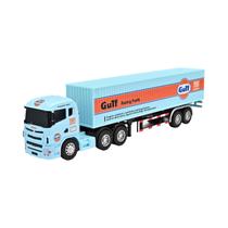 Caminhão De Brinquedo Gulf Trailer Em Liga Metálica Escala 1:64 Para Meninos - Modelo De Simulação,