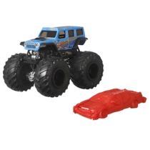 Caminhão de brinquedo Hot Wheels Monster Trucks 1:64 com carro triturável