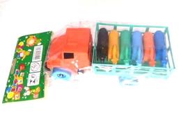 Caminhão de brinquedo infantil com 6 bois sortidos coral