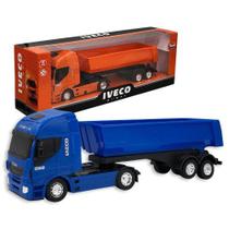 Caminhão de Brinquedo Infantil Iveco HI-WAY com Caçamba Basculante para Menino Dia das Crianças - Sortido