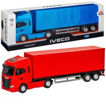 Caminhão de Brinquedo Iveco Baú que Abre 47cm Usual