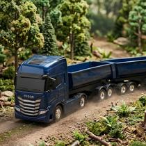 Caminhão de Brinquedo Iveco S-Way Rodotrem Basculante Grande Caminhão de Brinquedo Iveco S-Way Rodotrem Basculante Grande