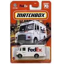 Caminhão de brinquedo Matchbox FedEx Express Delivery fundido sob pressão 70 anos Caminhão de brinquedo Matchbox FedEx Express Delivery fundido sob pressão 70 anos