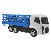 Caminhão De Brinquedo Plástico Com Bois 30Cm - Br Az