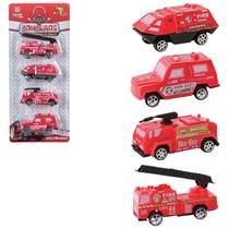 Caminhão de Brinquedo Série Bombeiros Miniaturas de Fricção