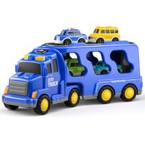 Caminhão de Brinquedo TEMI para Crianças de 3 a 7 Anos - Conjunto com 5 Veículos Urbanos