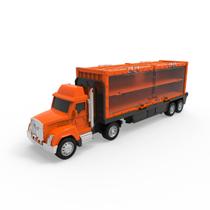 Caminhão de brinquedo transportador de carros conduzido por Battat com trailer removível Caminhão de brinquedo transportador de carros conduzido por Battat com trailer removível