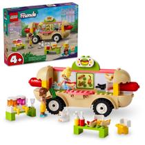 Caminhão de comida de cachorro-quente LEGO Friends de brinquedo com mini bonecas de 4 anos ou mais