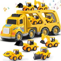 Caminhão de Construção Toy Veslier com 6 Minicarros - Para Crianças de 1 a 6 Anos