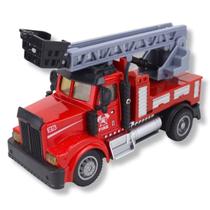 Caminhão de Controle Remoto Fire Truck Bombeiro 1:64 Com Luz