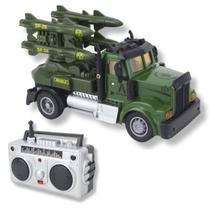 Caminhão de Controle Remoto Military Truck Exército 1:64 Com Luz - YP Toys