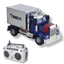 Caminhão de Controle Remoto Truck Transporte 1:64 Com Luz - YP Toys