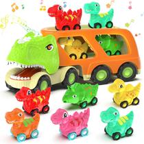 Caminhão de dinossauro Veslier Dino Transport com 6 carros de dinossauro de 2 a 5 anos Caminhão de dinossauro Veslier Dino Transport com 6 carros de dinossauro de 2 a 5 anos