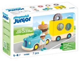Caminhão de donuts Toy Playmobil Junior com empilhamento e classificação 1+ Caminhão de donuts Toy Playmobil Junior com empilhamento e classificação 1+