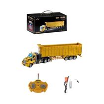 Caminhão De Engenharia RC Pesado 1:48 Com Controle Remoto, Caminhão Basculante Simulador Para Caminhão De Engenharia RC Pesado 1:48 Com Controle Remoto, Caminhão Basculante Simulador Para