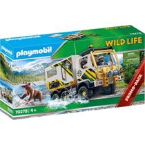 Caminhão de expedição ao ar livre Toy Playmobil com figuras e acessórios Caminhão de expedição ao ar livre Toy Playmobil com figuras e acessórios