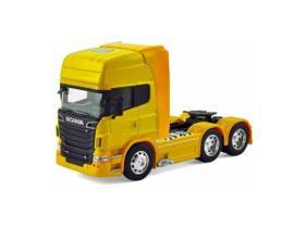 Caminhão De Ferro Miniatura Scania V8 R730 Trucado 6x2 1:32 Welly