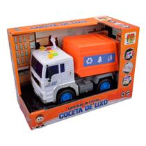 Caminhão de Fricção - Coleta de Lixo- Luz e Som - Operação Resgate - DM Toys Caminhão de Fricção - Coleta de Lixo- Luz e Som - Operação Resgate - DM Toys