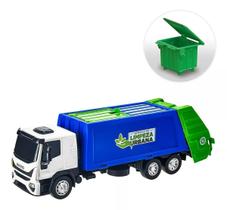 Caminhão de Lixo Coletor Brinquedo Menino c/ Lixeira Sortido