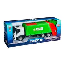 Caminhão de Lixo Coletor Iveco com Lixeira Brinquedo Diversão Aprendizado Reciclagem Coleta Seletiva Crianças Sortido