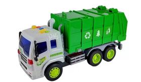 Caminhão de Lixo, Sons realistas, Luz e Fricção 166- Shiny Toys